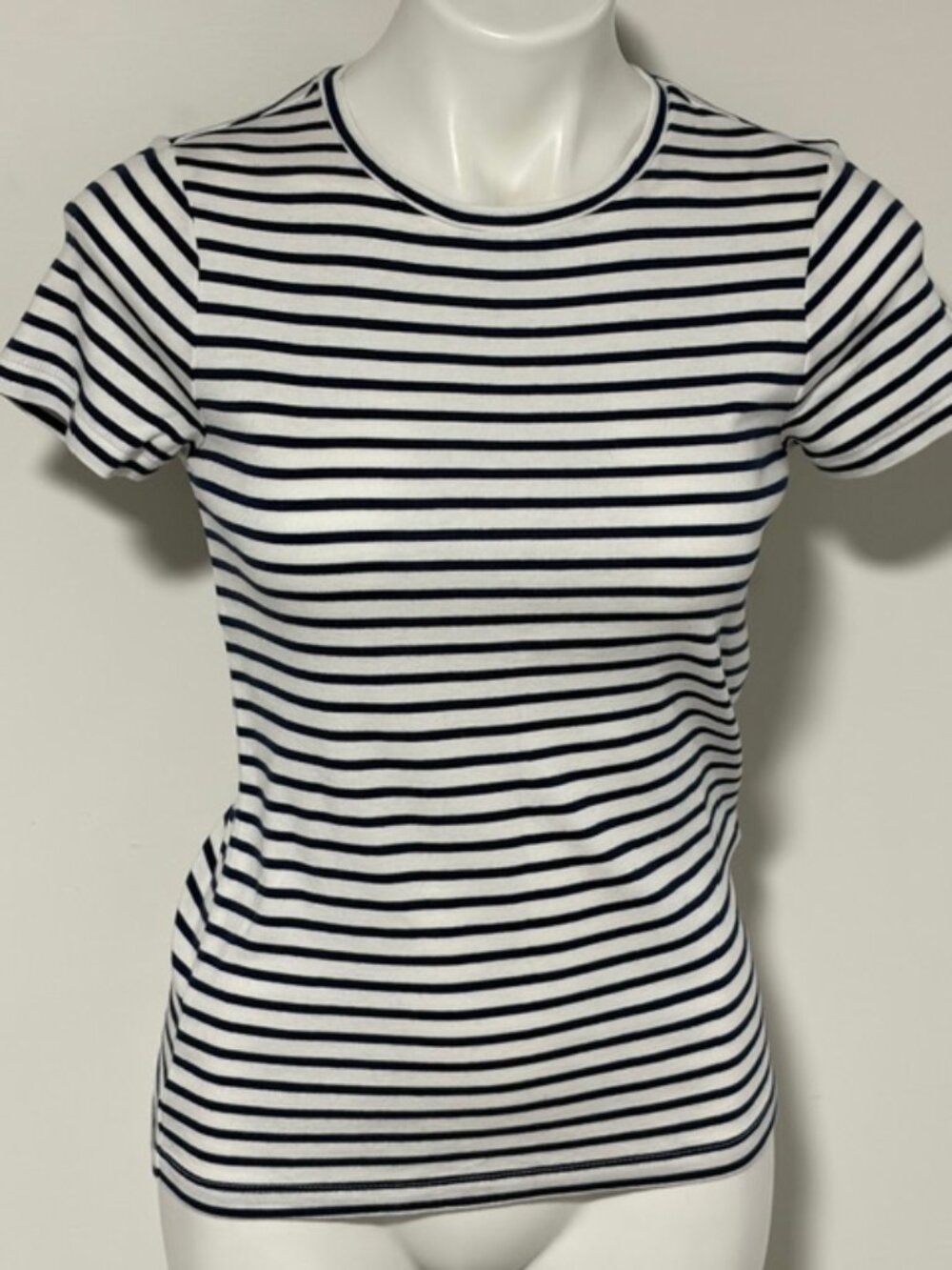 WOMEN'S VINEYARD VINES NAVY AND WHITE STRIPED POLO XS